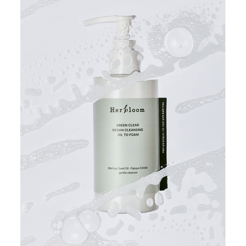 Hubbleoom Hublum Green Clear Vegan Cleansing Oil to Foam
