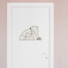 Extra Large 460mm 'Polar Bear Mother & Cubs' Transparent/Clear Sticker