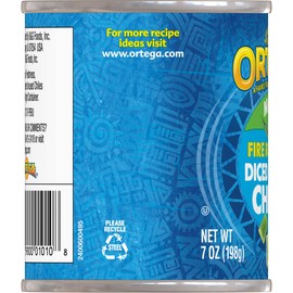 Ortega Peppers, Diced Green Chiles, Mild, 7 Ounce (Pack of 24)