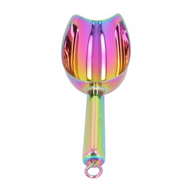 Stainless Steel Ice Scooper, Metal Food Candy Scoop,Stainless Steel Rainbow Ice Scraper Shovel, Flour Scoop Kitchen Gadgets Accessories,for Canisters, Baking, Kitchen(Colorful 8in)