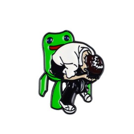 Crying In Frog Chair Pin Brooch, Sad Meme Enamel Pin, Sad Mood Gift Anxious Friend, Emotional Breakdown Lapel Badge, Weird Frog Humor Brooches, Depressed Mood Decorative Jewelry Accessories For Bag Jacket Hat
