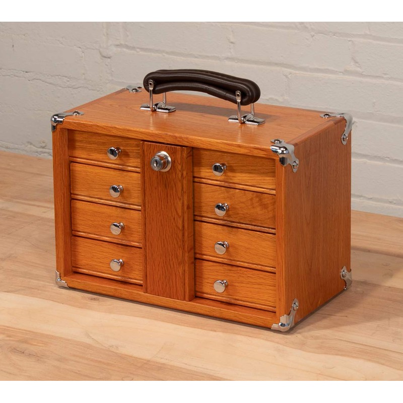 Gerstner International GI-T12 Red Oak 4-Drawer Mini Portable Chest