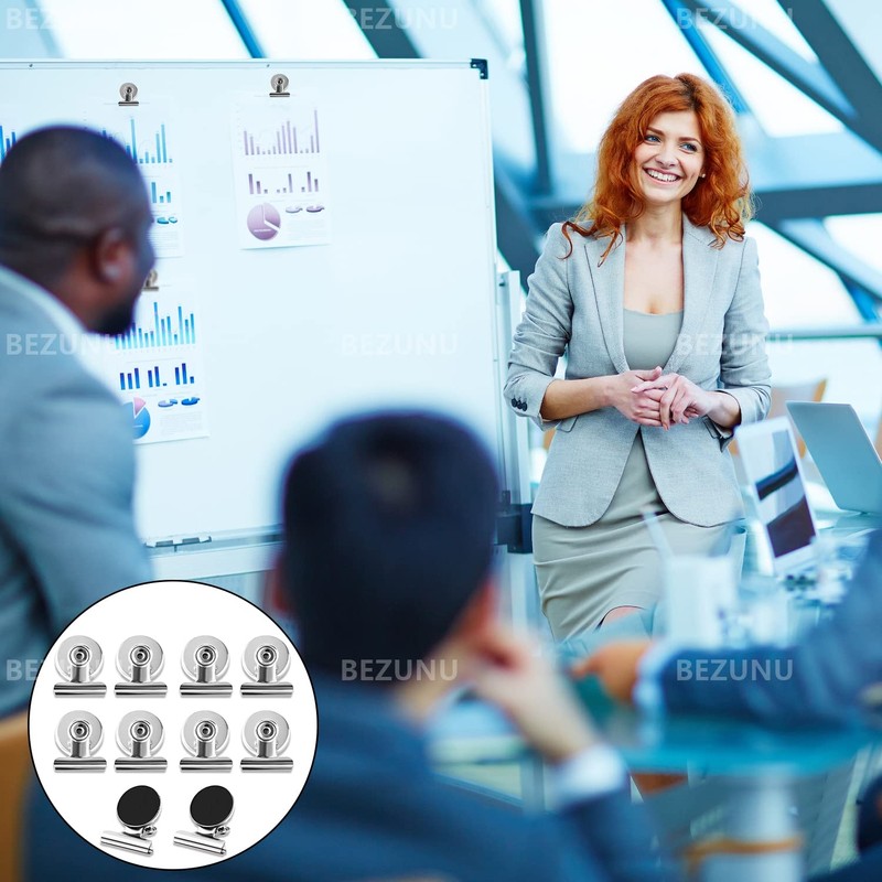 Magnetic Clips, 10 Pcs Strong Fridge Magnet Clips Whiteboard Magnet