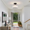 BUXVRCS Semi Flush Mount Modern Chandelier, Crystal Ceiling Light Fixture,