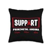 Red Ribbon Shirt - Support Prinzmetal Angina Awareness Throw Pillow