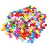 300pcs 6mm Round Multicoloured Mix Resin Buttons - Vibrant Embellishments