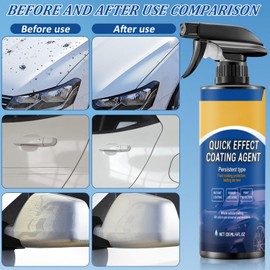 Car Quick-Acting Coatings Agent Spray, 2025 New Quick Effect Coating Agent for Car,Cars Scratch Wax Polish Sprays Waterless Wash, 3 in 1 High Protection Quickly Car Coatings Spray(2PCS)