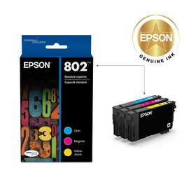 EPSON 802 DURABrite Ultra Ink Standard Capacity Color Combo Pack (T802520-S) Works with WorkForce Pro WF-4720, WF-4730, WF-4734, WF-4740