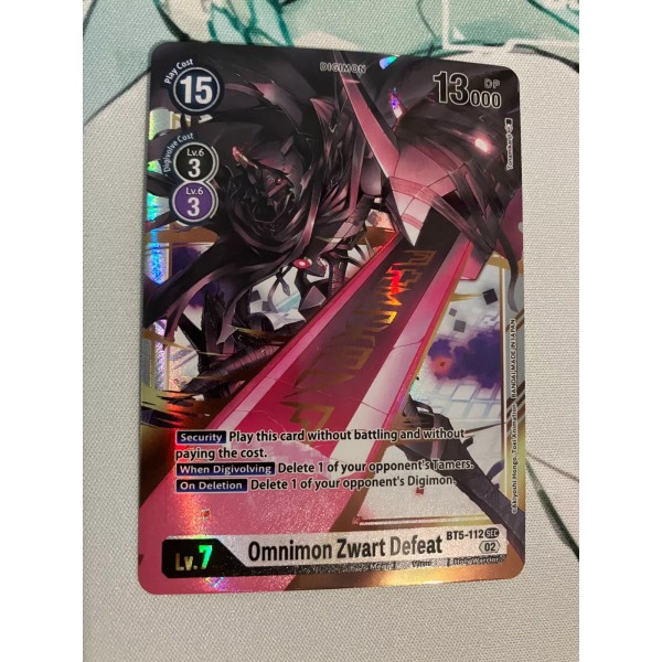 Omnimon Zwart Defeat BT5-112 SEC Foil Digimon CCG | Resurgence