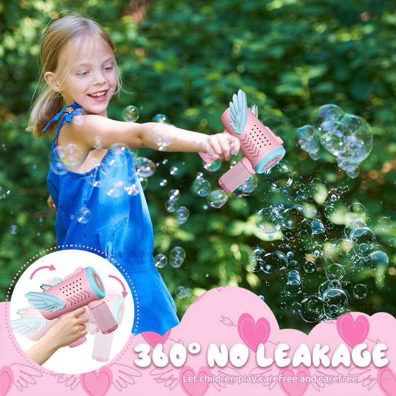 Fancysky Electric Bubble Gun, Bubble Gun for Children, with 150