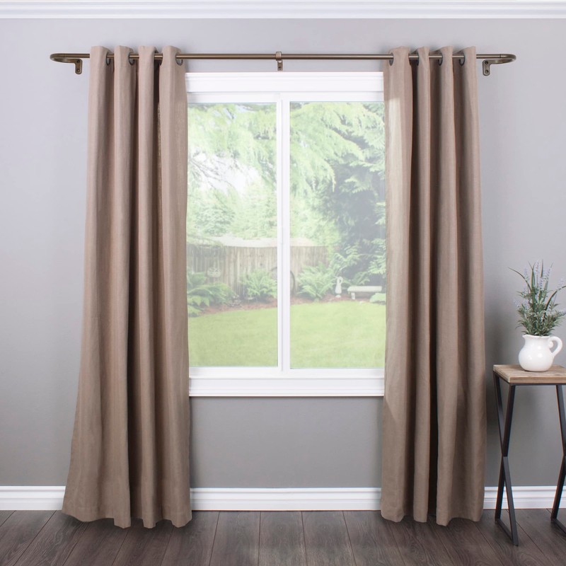 Rolando 5/8" Room Darkening Rod Set 28-48" Dark Bronze