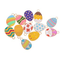 Juego De 12 Colgantes y Llaveros De Pascua Decoraciones Festivas y Artesanales