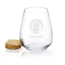 M. LA HART James Madison University Stemless Wine Glasses - Set of 4
