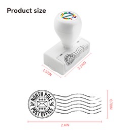 North Pole Self Inking Stamp,Santa Stamp,Christmas Stamp for Mailing,Black Ink Christmas Letter Stamp Imprint,Santa Stamps North Pole,Christmas Address Stamp