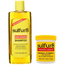 Sulfur 8 Anti-Dandruff Hair & Scalp Care Shampoo 11.5oz & Conditioner 7.25 oz