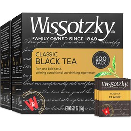 Wissotzky Classic Black Tea (2 Pack - 200 Tea Bags) | Smooth & Full Bodied Tea | Antioxidant Rich | Rich Flavor Black Tea Bags