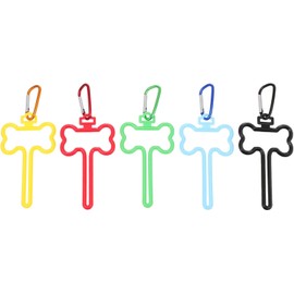 Lurrose Pinzas para Bolsas de Basura para Perro 5 Piezas Abs Ligereza y Fácil de Almacenar, Soporte Antideslizante para Pasear al Perro y Viajes