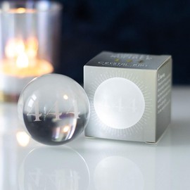 Something Different Wholesale 444 Angel Number Glass Crystal Ball with Inner Laser Engraving – Symbol of Spiritual Protection, Guidance, and Divine Support for Meditation, Energy, and Home Decor