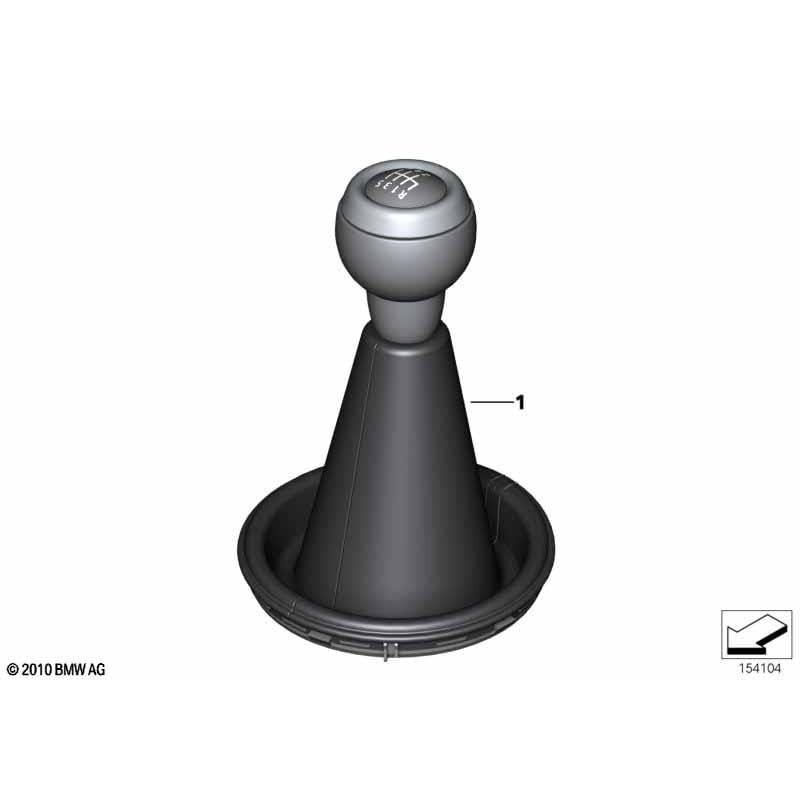 Mini Genuine Gear Lever Knob Plastic With Gaiter 6-Speed 25112753782