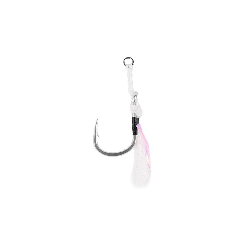 Mustad Heavy Duty Assist Rig, Blanco con Flash y Anillo