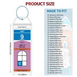 KINGSUM Cruise Luggage Tags for Royal Caribbean & Celebrity Cruise Essentials in 2024-2025 (4 Pack)