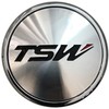 TSW Wheels C-F80 CC60F Chrome with Black Logo Center Cap