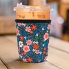 Reusable 3-Pack Iced Coffee Cup Sleeve, Insulated Neoprene, Beverage Holder