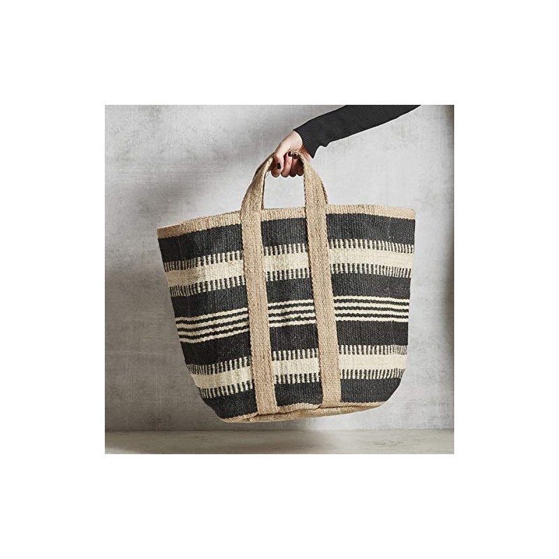 Santa Barbara Design Studio Basket Bag - Black with Ivory