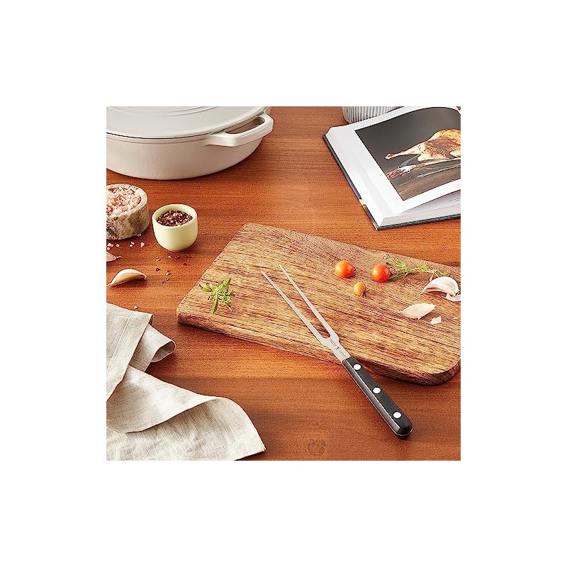 HENCKELS Classic Razor-Sharp 7-inch Flat Tine Carving Fork, German Engineered