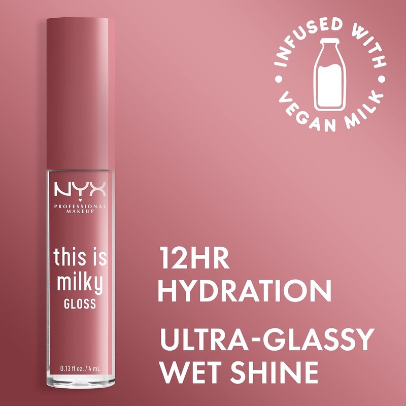 NYX PROFESSIONAL MAKEUP This Is Milky Gloss, Vegan Lip Gloss,