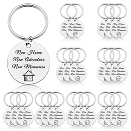 24 Pcs New Home Gift Keychain Housewarming Gift for New Homeowners First Home Gift Keychain Moving In Gift for Couple New Home Owners New House Gift Keychain Real Estate Gifts Housewarming Keychain