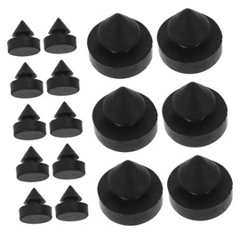 ULTECHNOVO 20pcs Heavy Duty Rubber Door Stopper Bumper Tips Impact Reduction Protector for Elevator Doors Easy Install for Residential Commercial Use