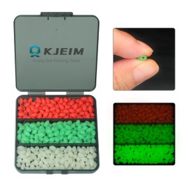 KJEIM Glow Fishing Beads 180/330/600pcs Oval Soft Rubber Luminous Bait Eggs for Rigs Steelhead Trout Bass Salmon Lure Making (8mm*12mm(180pcs))