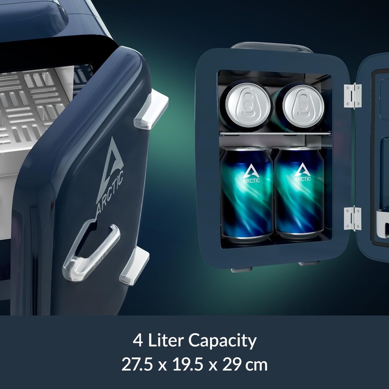 ARCTIC Fridge – 4L Mini Fridge for Beverages & Cosmetics,