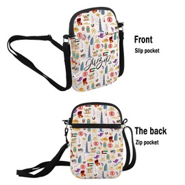 G2TUP Dubai Lover Gift Dubai Design Crossbody Bag Desert City Vacation Trip Travel Bag UAE Symbols Gift