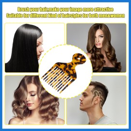 RENEWREVITAL Wide Tooth, Afro Hair Pick Comb, Hair Styling Tool for Men Women, Plastic, Brown, 4.8 Inch Routine