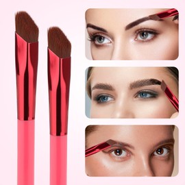 Bluemega 2 piezas Cepillo para Cejas - Ángulo de Cepillo Multifuncional para Cejas - Pincel de Maquillaje Perfecto para Rellenar Cejas, Dar Forma al delineador de Ojos y aplicar rímel para Uso Diario en