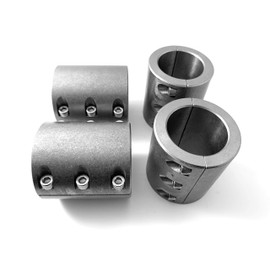 UTVDistribution Steel 1-1/2" Tube Clamps - Universal Roll Cage Mounts - Long 6 Bolt (4) - Silver