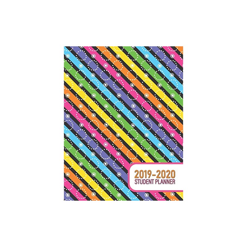 2019 - 2020 Student Planner: Rainbow Stripes - Assignment Tracker,
