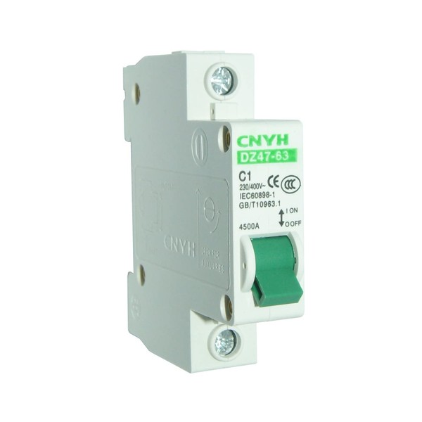 Haozheng Miniature Circuit Breaker DZ47-63 C1 DIN Rail Mount Circuit