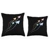 Paper Airplane Paper Plane Colorful Origami Cool Throw Pillow