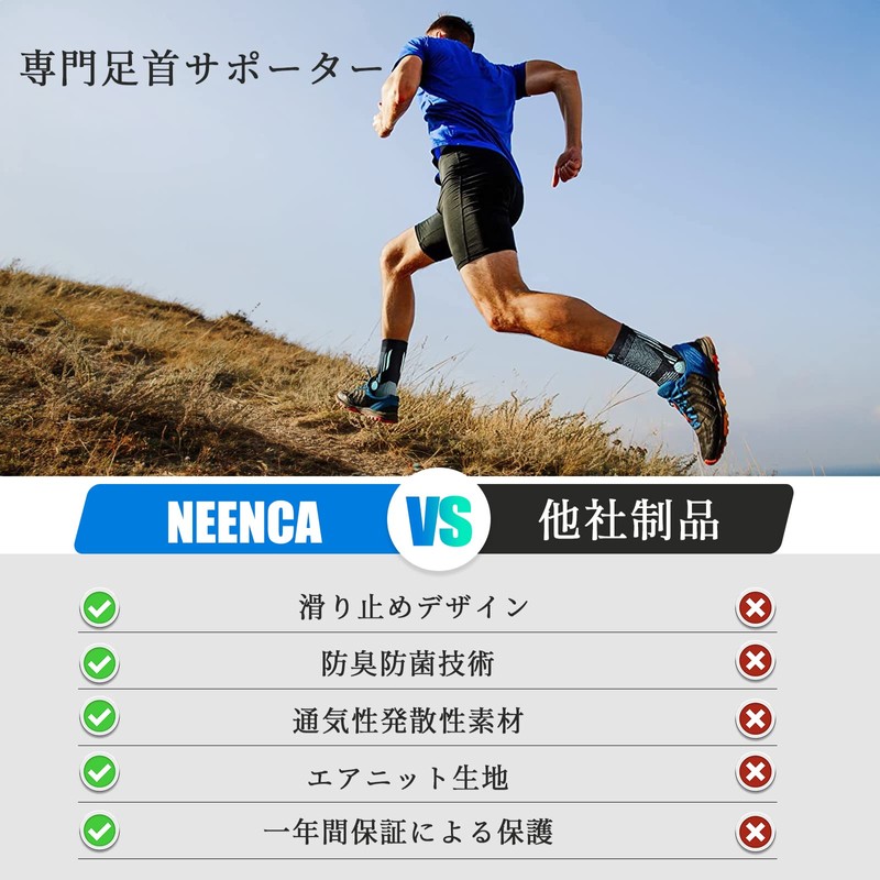 NEENCA Ankle Supporter, Compression Socks, Arch Supporter, Ankle Fixation, Standing