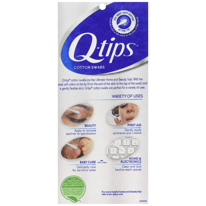 Q-tips Swabs 625 Each (Pack of 5)