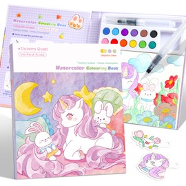 gesboole Paint with Water Coloring Books for Kids Ages 3-5, 4-8 – Cute Coloring Book for Teens,Arts and Crafts for Kids Ages 3 4 5 6 7 8+, Birthday Gift Toys for Girls Boys,Travel Toys -Unicorn