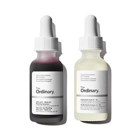 The Ordinary Bright & Hydrated Skincare Duo Set – AHA 30% + BHA 2% Peeling Solution & Hyaluronic Acid 2% + B5 – Exfoliating and Hydrating Serum Set, 1 fl oz Each, Vegan & Cruelty-Free