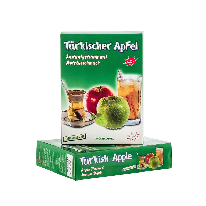 Set of 3 ottoman Turkish Apple Tea Green, Red and