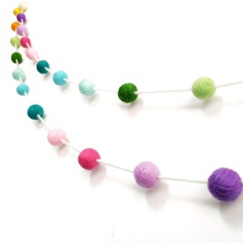 1pcs Felt Ball Garland Pom Pom Ball Hanging Banner Decoration Party Home Decoration