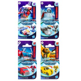 Transformers EarthSpark Tacticon Bundle, Set of 4 Mini Robot Action Figures, Converts in 1 Step, Interactive Fidget Toys for Boys and Girls Ages 6 and Up (Amazon Exclusive)