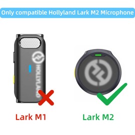 2 Packs Microphone Windscreen for Hollyland Lark M2 Wireless Microphone, Microphone Furry Wind Muff -Grey
