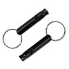 ocona Whistle, Dog Whistle, Key Ring, Black, Pack of 2